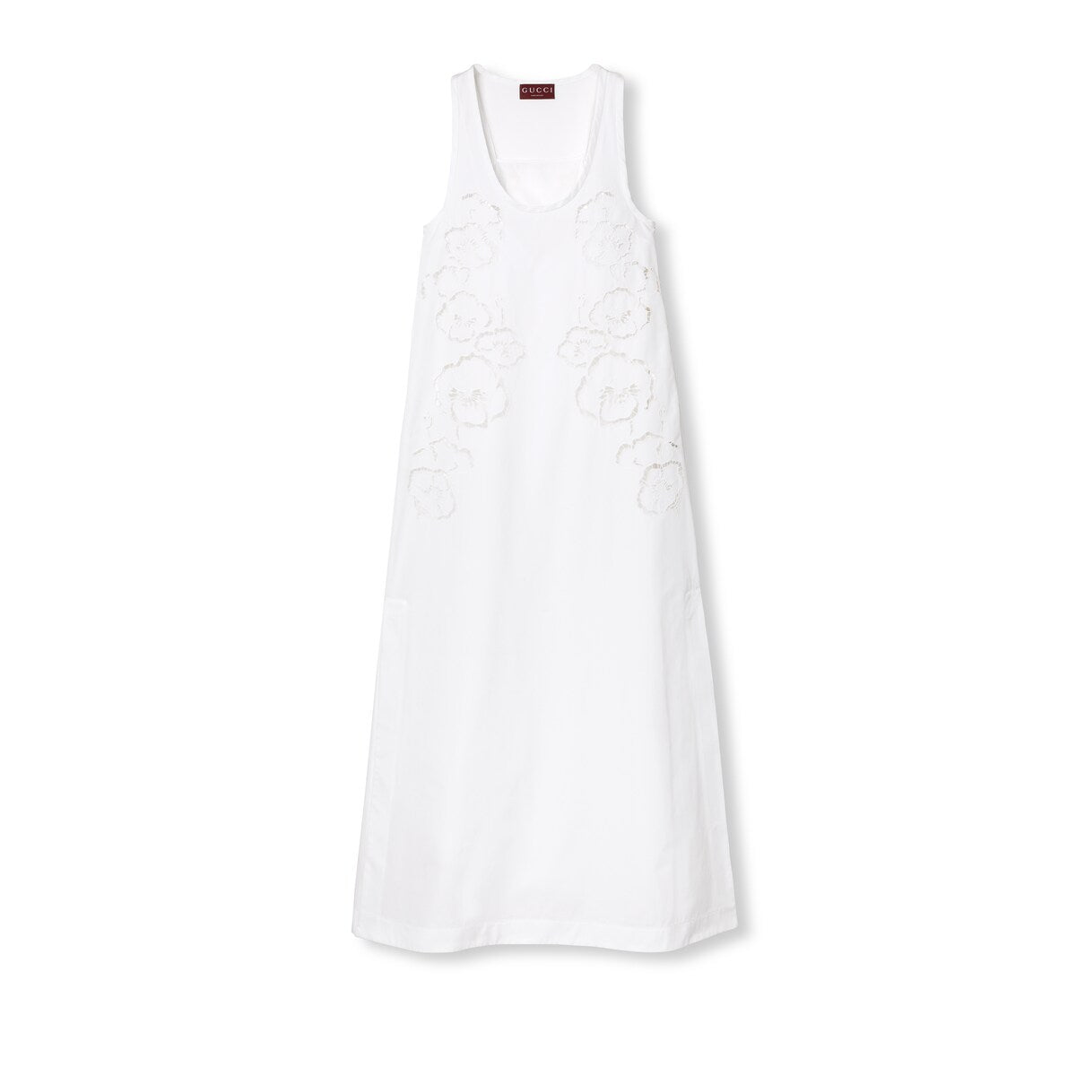 Gucci Cotton Poplin Dress With Embroidery