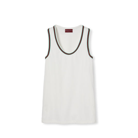 Gucci Short Technical Jersey Dress With Web