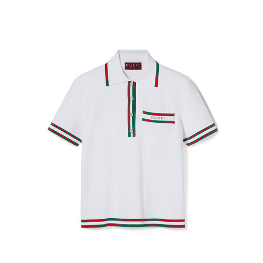 Gucci Stretch Viscose Polo Top