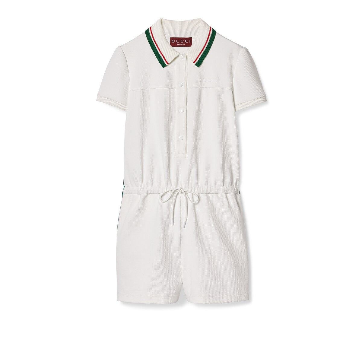 Gucci Jersey Drill Jumpsuit With Web