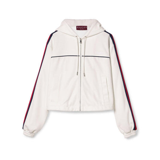 Gucci Technical Jersey Zip Jacket With Web