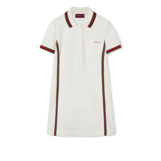 Gucci Cotton Crêpe Piquet Polo Dress