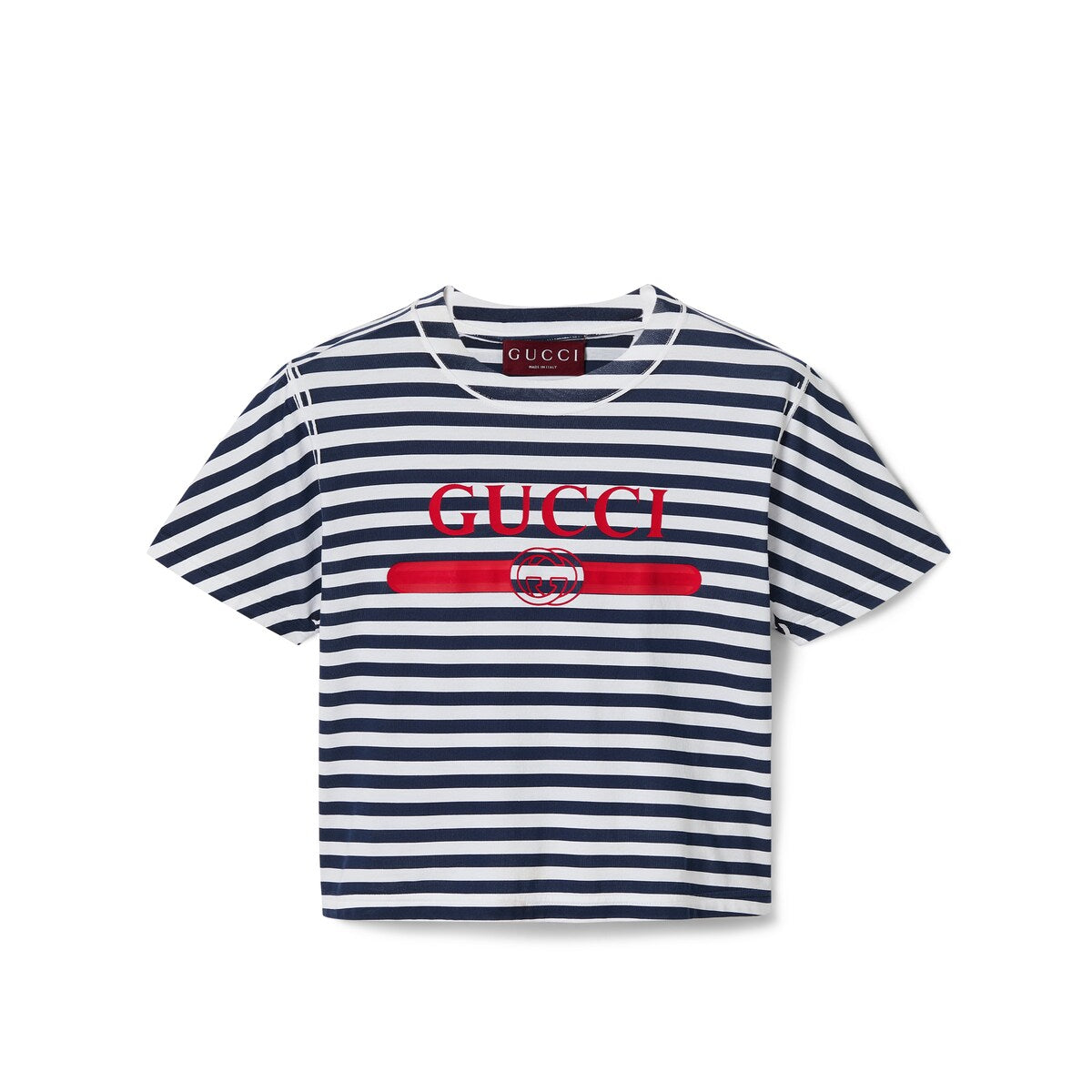 Gucci Printed Striped Cotton Jersey T-Shirt