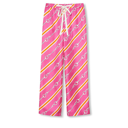 Gucci Gucci Horsebit Stripe Print Silk Pant