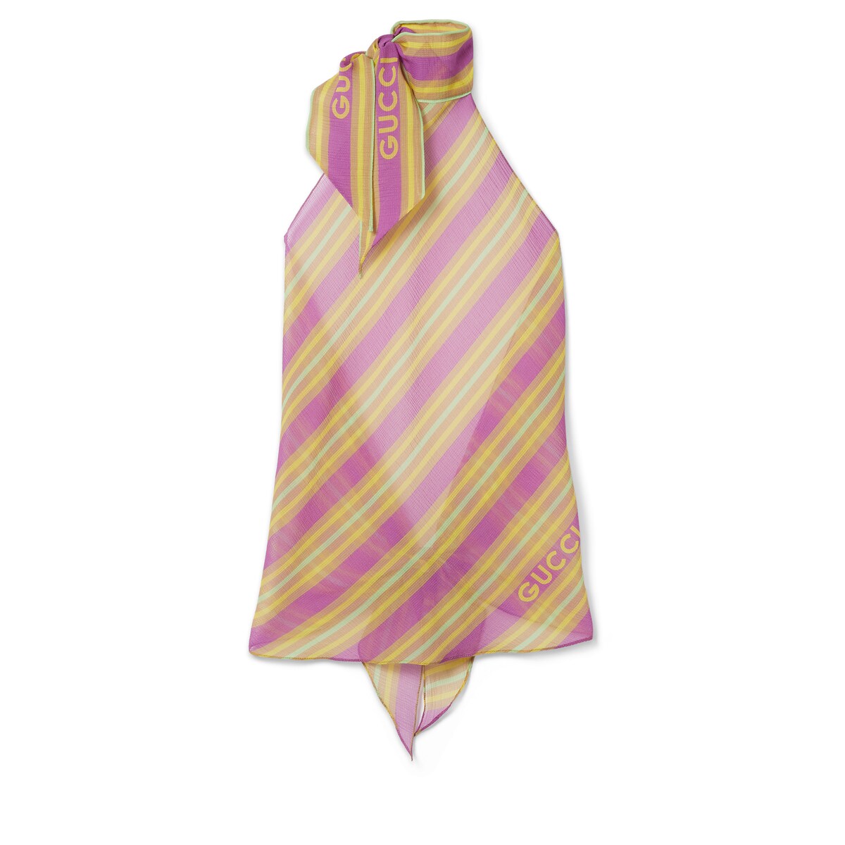 Gucci Self-Tie Silk Top