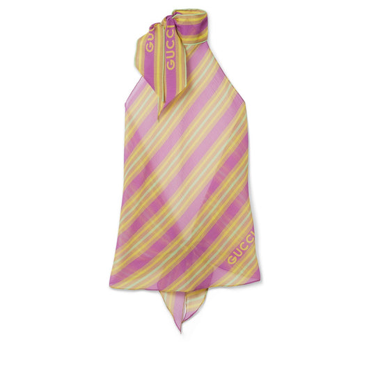 Gucci Self-Tie Silk Top