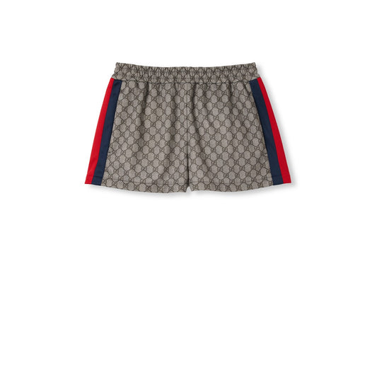 Gucci GG Technical Jersey Shorts With Web