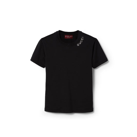 Gucci Cotton Jersey T-Shirt With Crystal