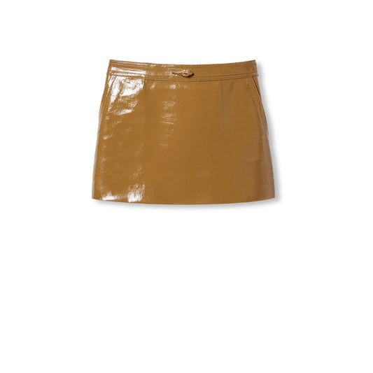 Gucci Shiny Leather Mini Skirt