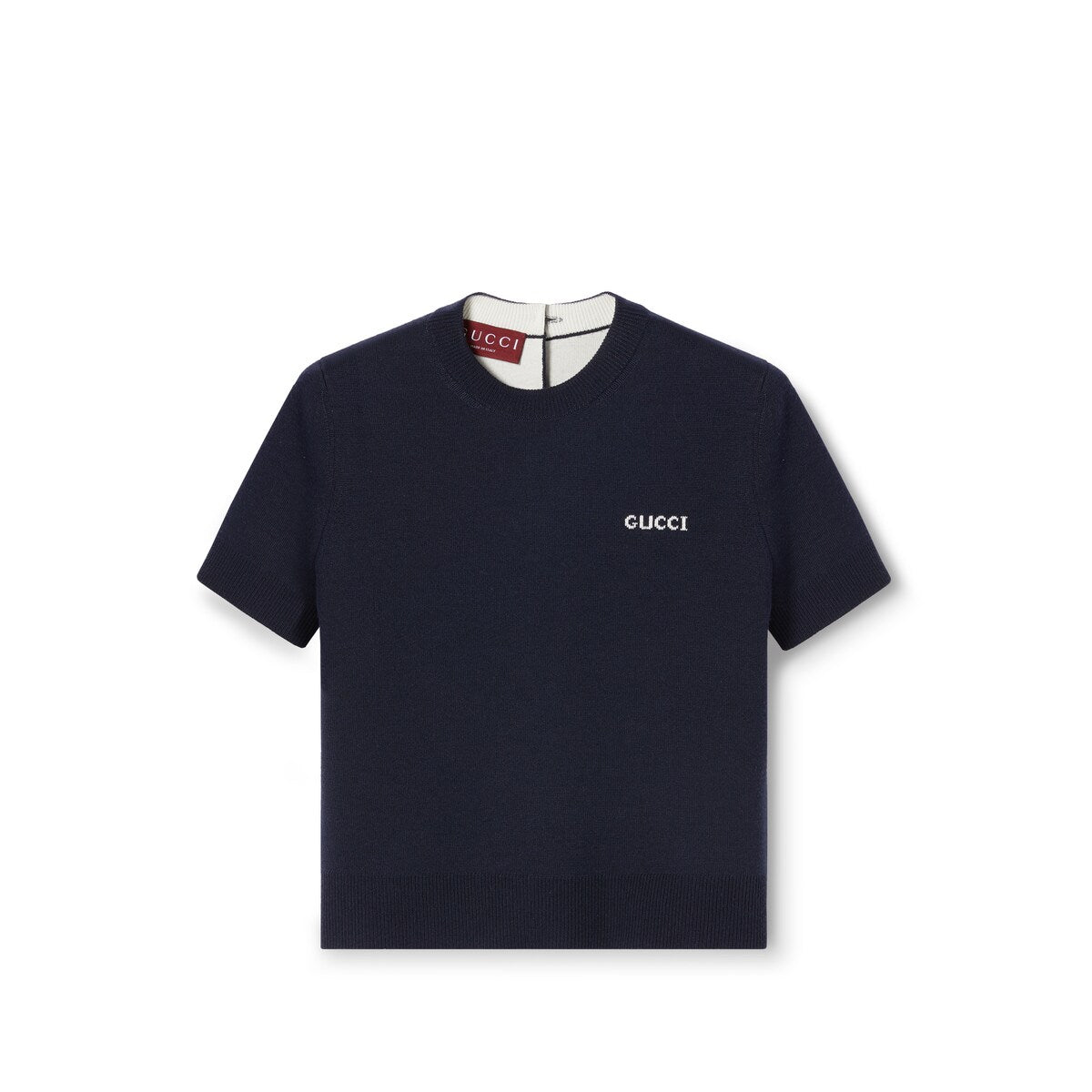 Gucci Wool Top With Gucci Intarsia