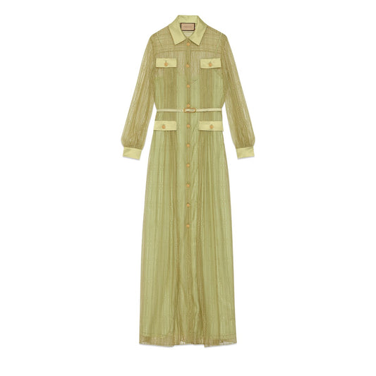 Gucci Horsebit Chain Lace Dress