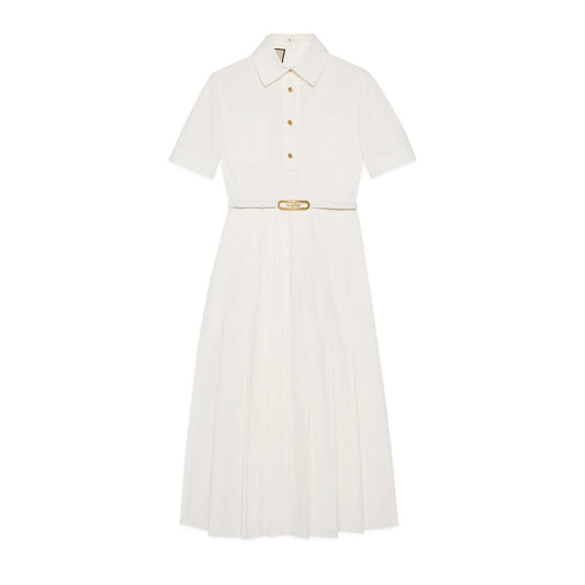Gucci Cotton Poplin Long Dress