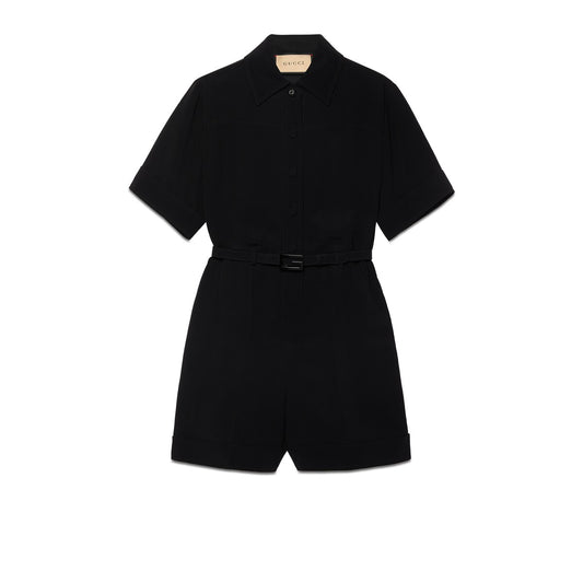 Gucci Viscose Crêpe Cady Short Jumpsuit