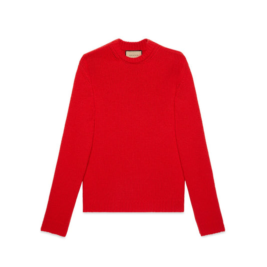 Gucci Wool Top With Gucci Intarsia