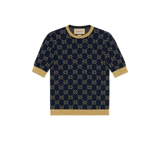 Gucci GG Cotton Lamé Top