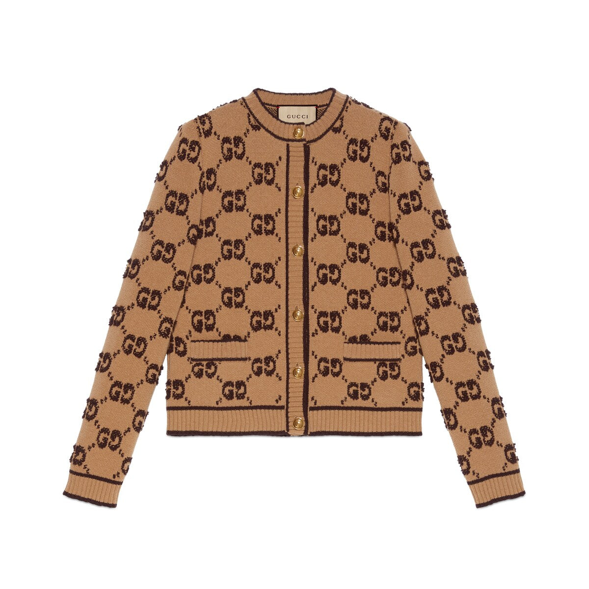 Gucci GG Wool Bouclé Jacquard Cardigan