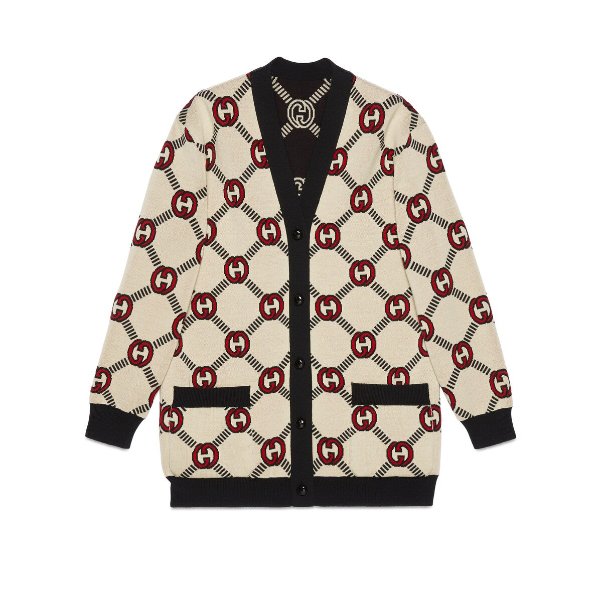 Gucci Reversible Interlocking G Wool Cardigan