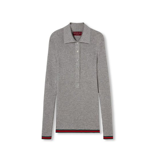 Gucci Extra Fine Rib Cashmere Knit Top