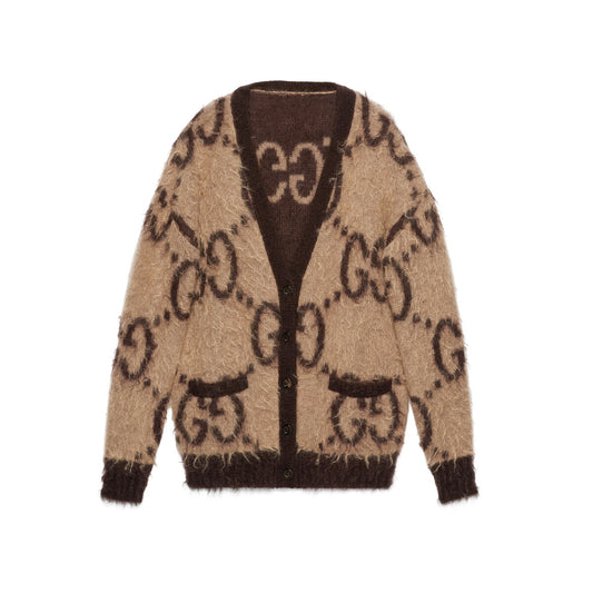 Gucci Reversible GG Mohair Wool Cardigan