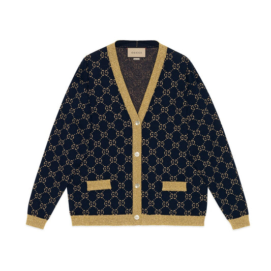 Gucci GG Cotton Lamé Cardigan