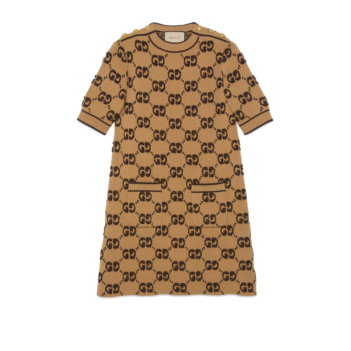 Gucci GG Wool Bouclé Jacquard Dress