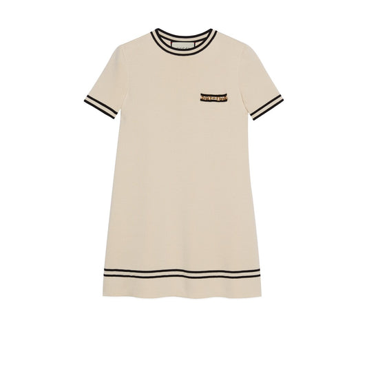 Gucci Wool Dress With Contrast Trim