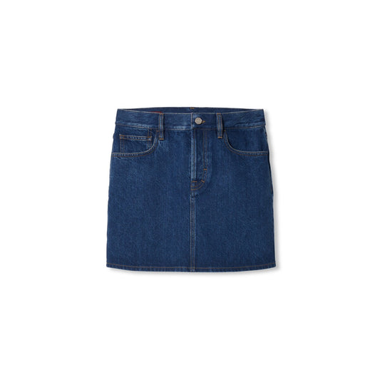 Gucci Regular Denim Skirt With Laser Logo