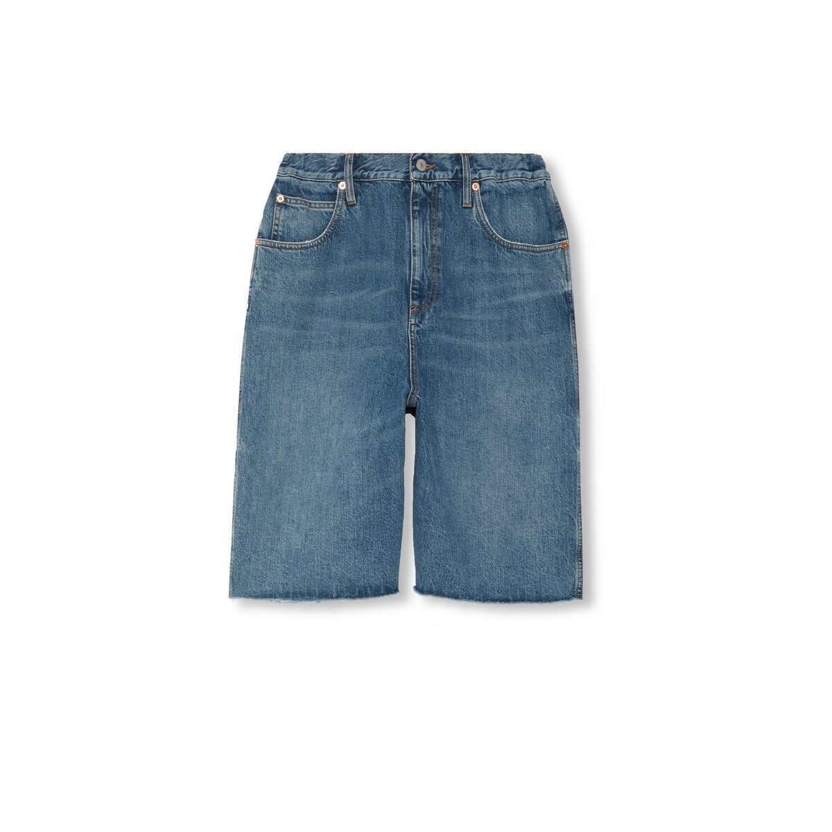 Gucci Organic Denim Shorts With Crystal G
