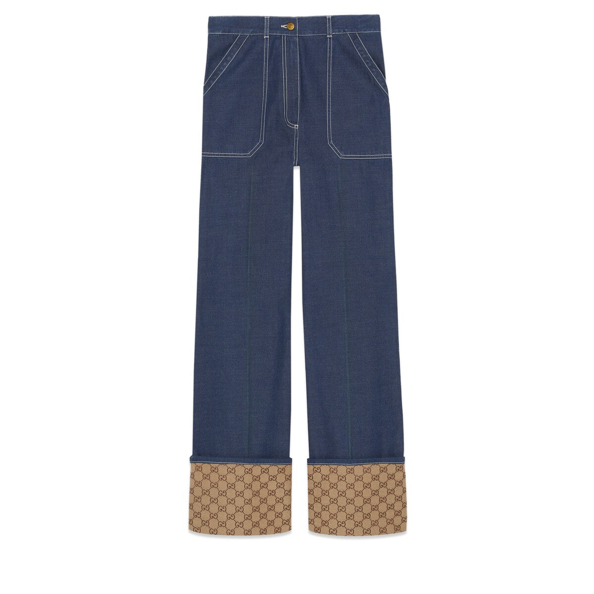 Gucci Denim Trouser With GG Cuff