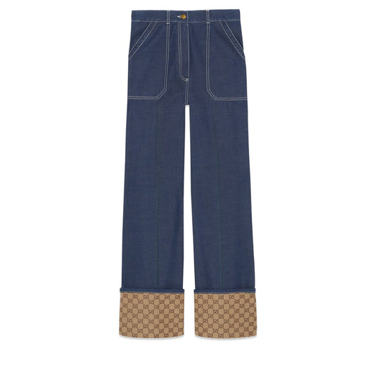 Gucci Denim Trouser With GG Cuff