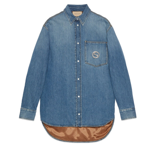 Gucci Washed Organic Denim Shirt