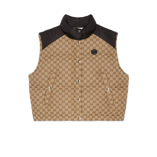 Gucci GG Cotton Canvas Puffer Vest