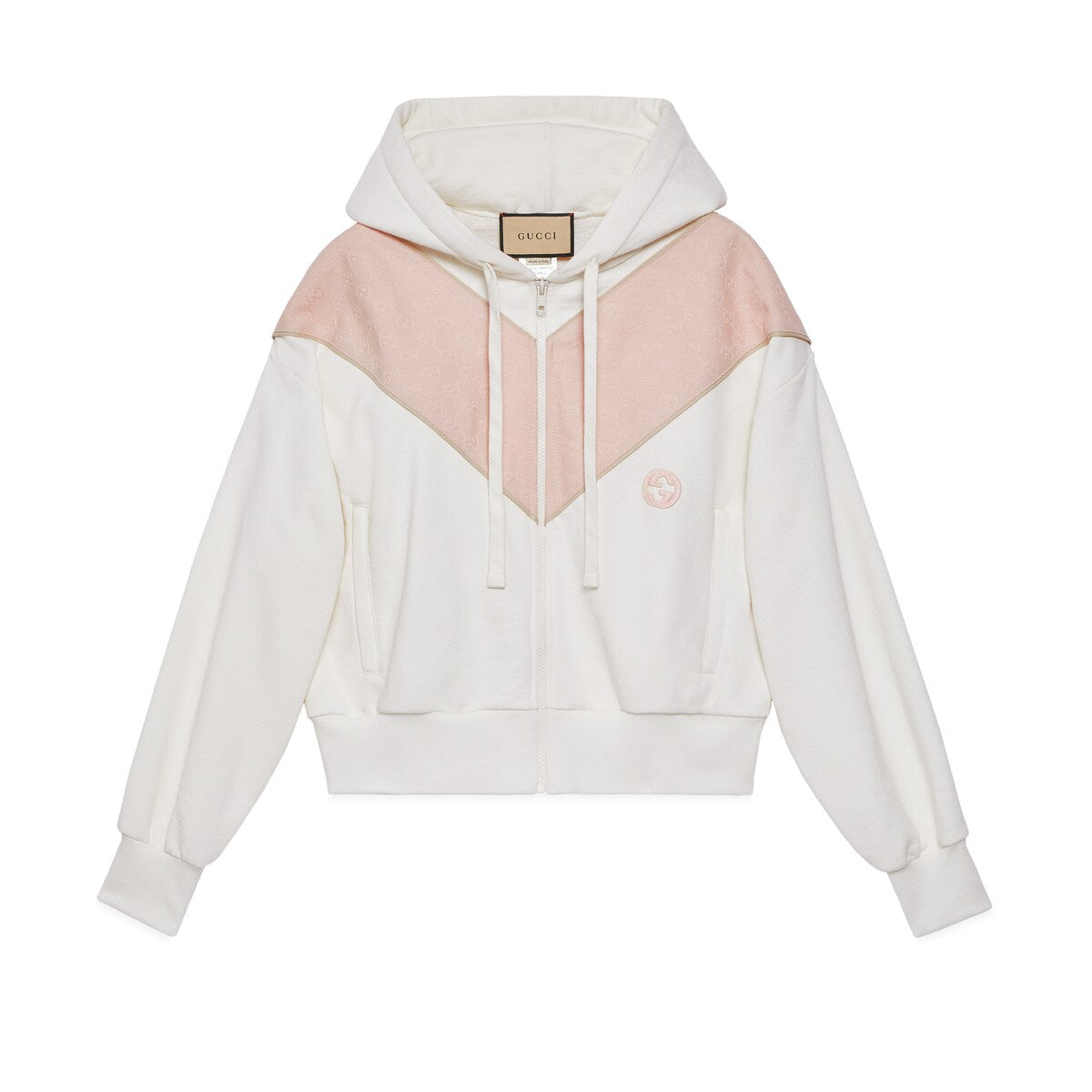 Gucci Cotton Jersey Zip Sweatshirt With Patch