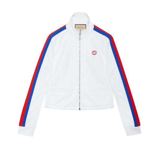 Gucci Technical Jersey Zip Jacket With Web