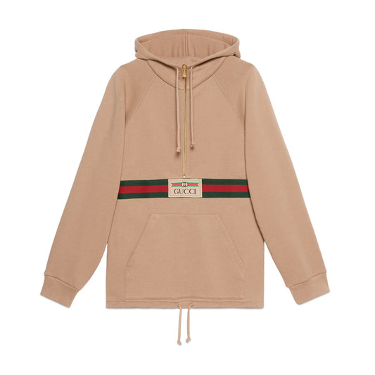 Gucci Sweatshirt With Web And Gucci Label