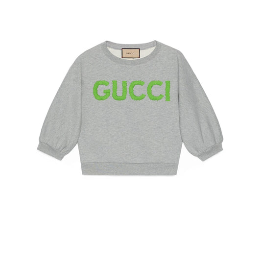 Gucci Cotton Jersey Cropped Sweatshirt