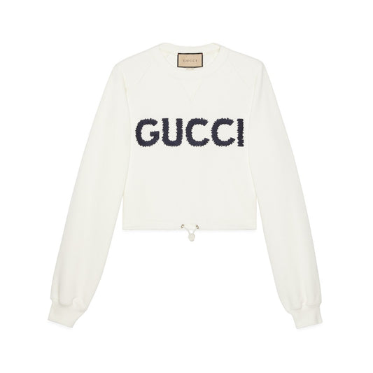 Gucci Cotton Jersey Drawstring Sweatshirt