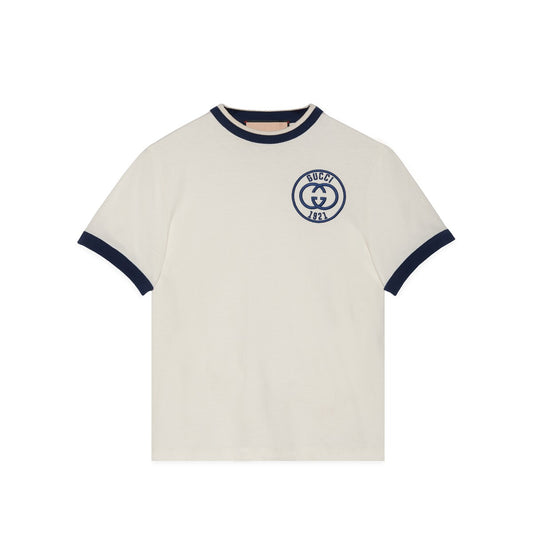 Gucci Cotton Jersey T-Shirt With Gucci Embroidery