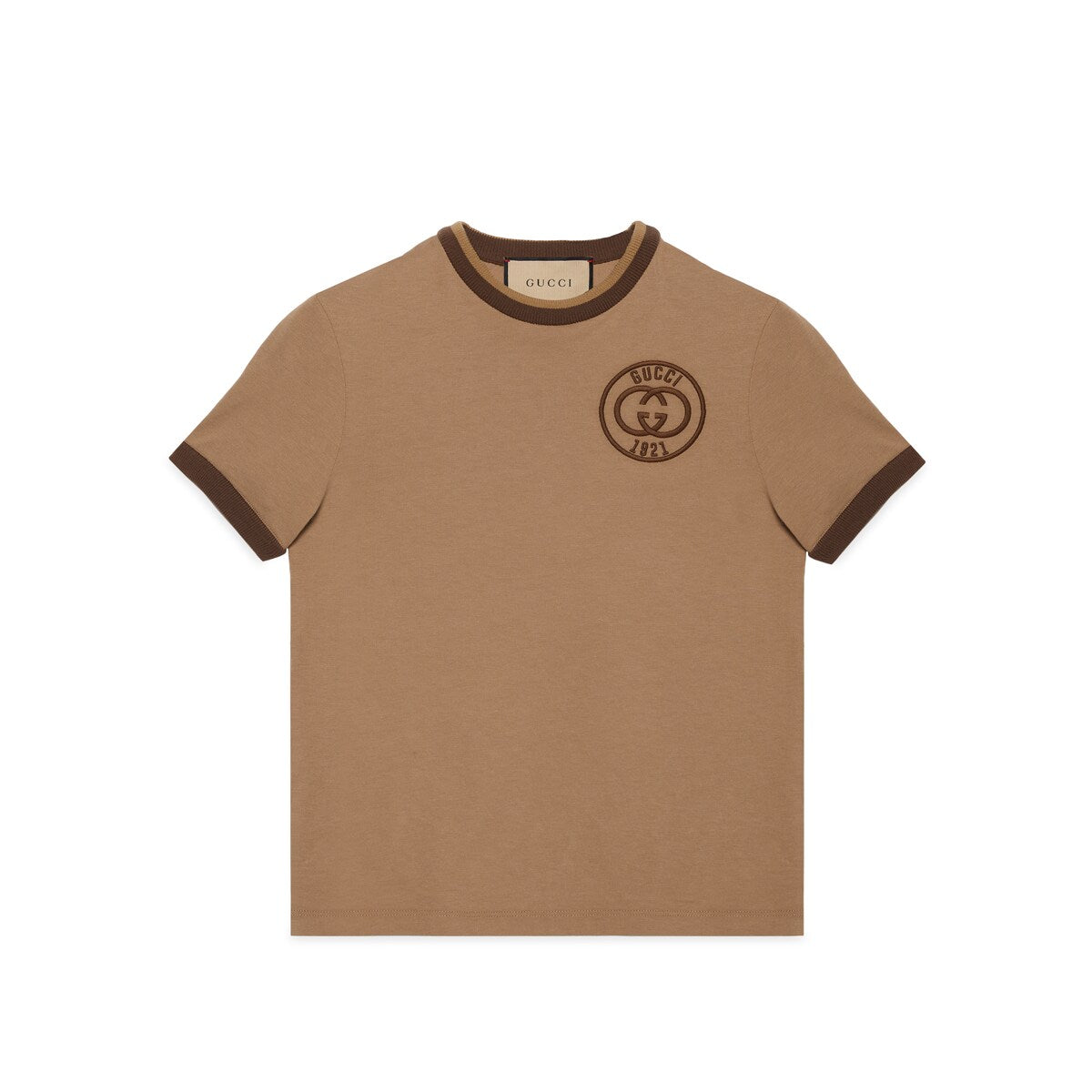 Gucci Cotton Jersey T-Shirt With Gucci Embroidery