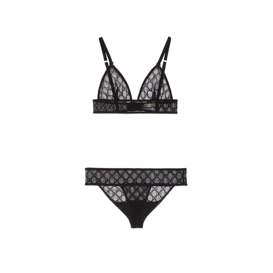 Gucci GG Embroidered Tulle Lingerie Set