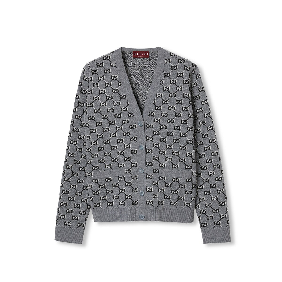 Gucci Wool Jacquard Cardigan With GG Shadow