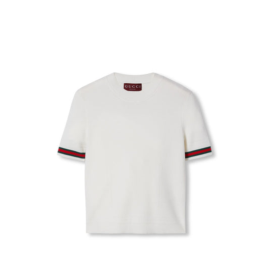 Gucci Extra Fine Wool Top With Web