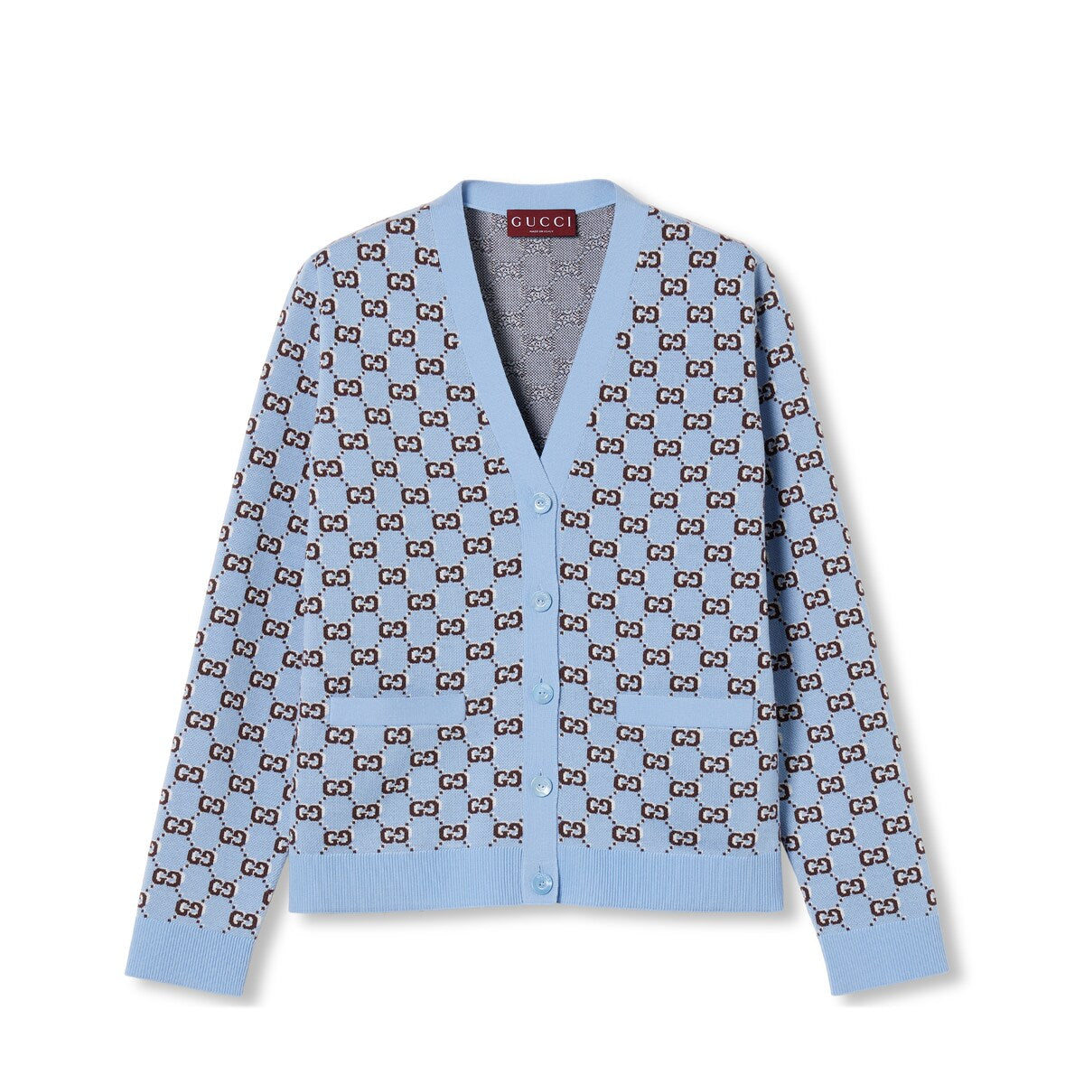 Gucci Wool Jacquard Cardigan With GG Shadow