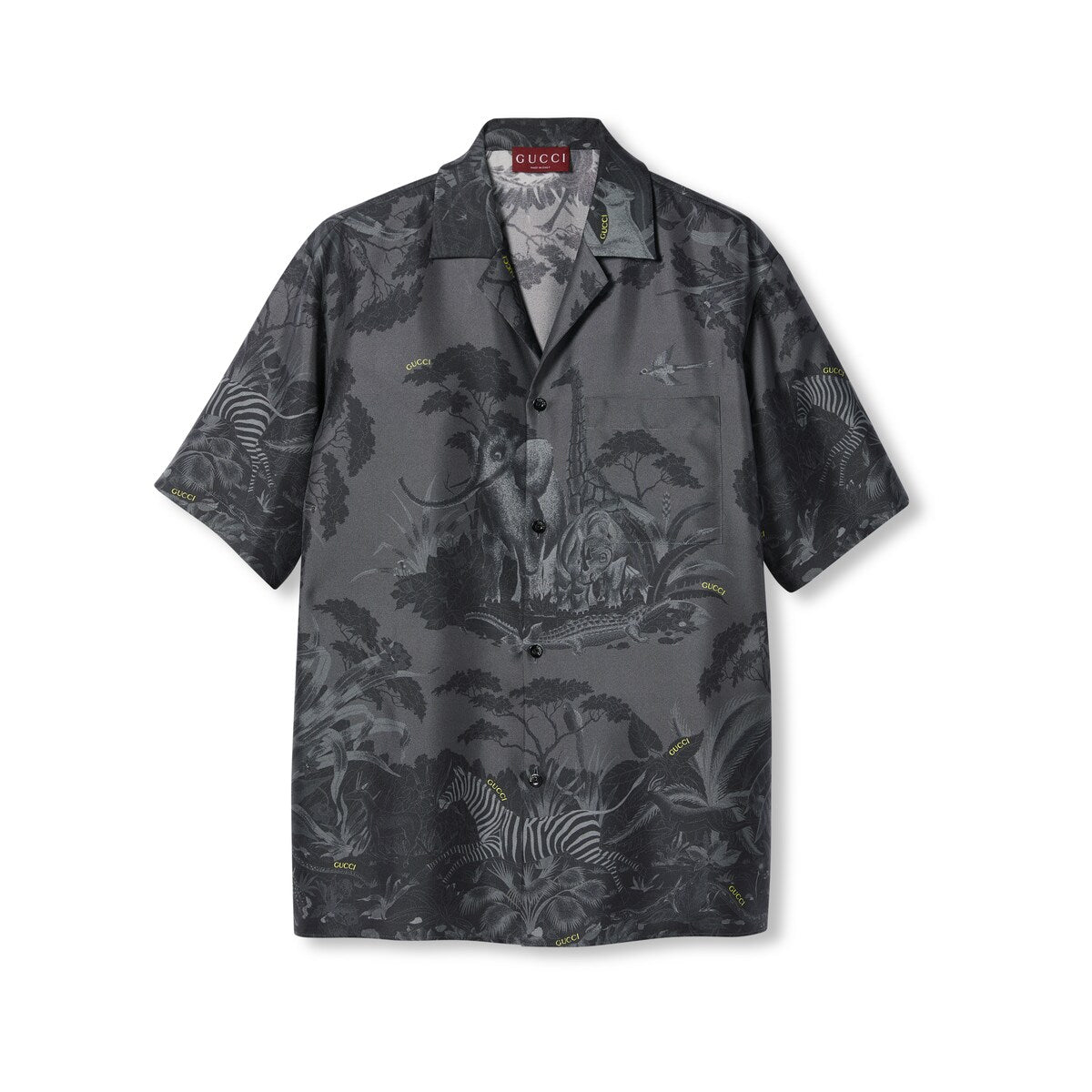 Gucci Gucci Flora And Fauna Print Silk Shirt