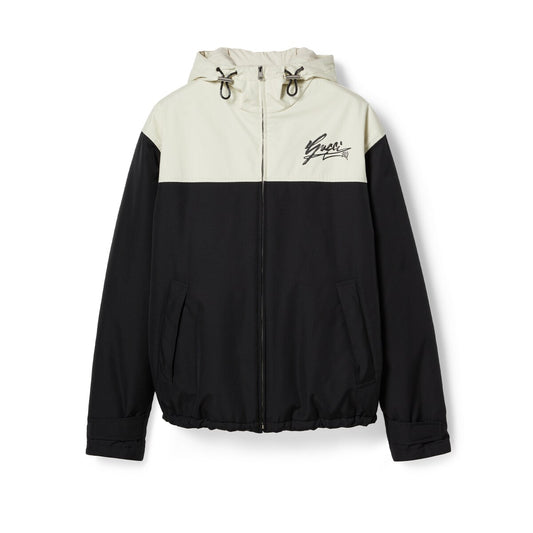 Gucci Technical Cotton Canvas Hooded Jacket