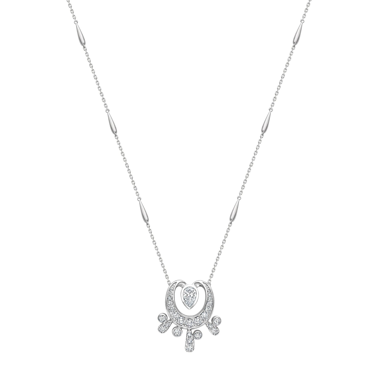 Lucky Diamond Horseshoe Splash Pendant