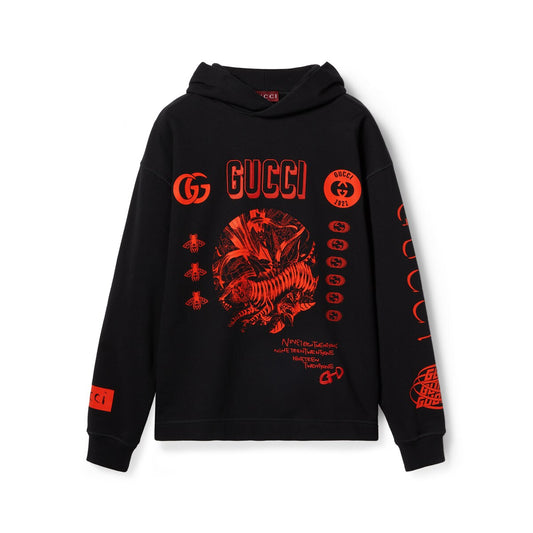 Gucci Gucci Symbols Hooded Sweatshirt