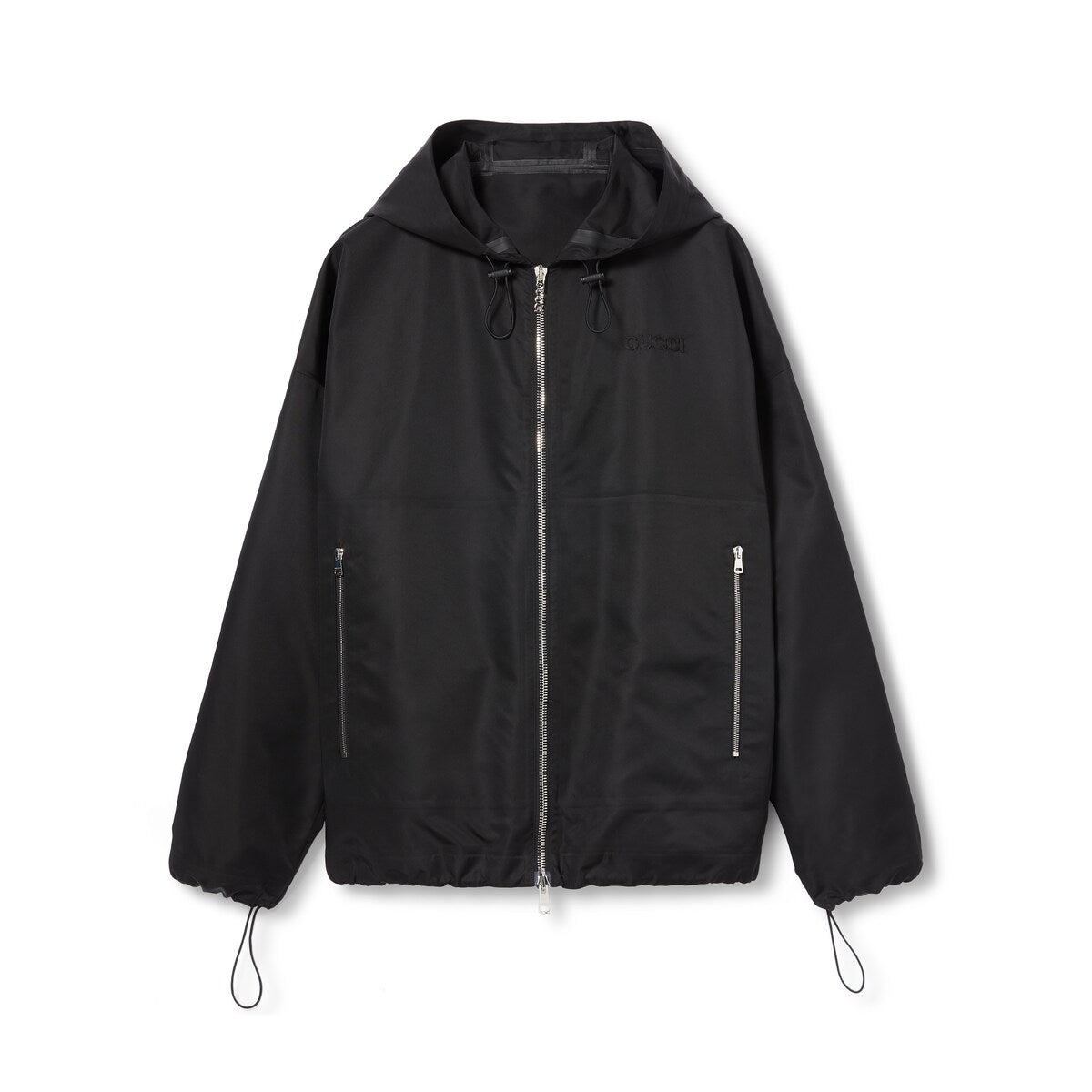Gucci Nylon Hooded Jacket with Embroidery