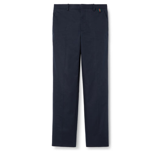 Gucci Double Cotton Twill Pant with Web