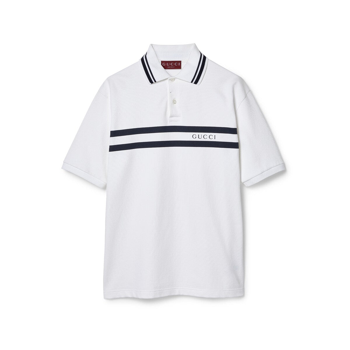 Gucci Cotton Polo Shirt with Gucci Print